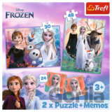 Trefl Puzzle 2v1 + pexeso - Princezné vo svojej zemi / Disney Frozen 2