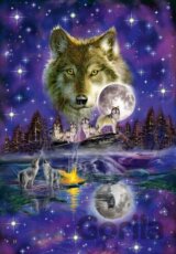Wolf in the moonlight