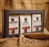 Darčekový set mletých odrodových káv 3x 200g Costa Rica, Ethiopia, Papua