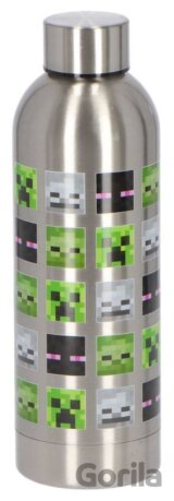 Nerezová fľaša Minecraft: Green Mob Heads