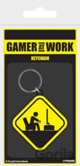 Prívesok na kľúče Gamer At Work: Caution Sign