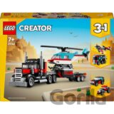 LEGO® Creator 3 v 1 31146 Nákladiak s plochou korbou a helikoptérou