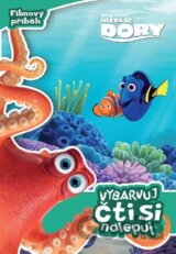 Hledá se Dory - Vybarvuj, čti si a nalepuj
