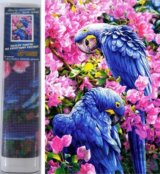 Diamantové malování Modří papoušci
