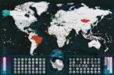 Stírací mapa světa EN - silver classic XL