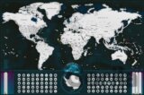 Stírací mapa světa EN - silver classic XXL
