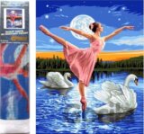 Diamantové malování - Baletka mezi labutěmi