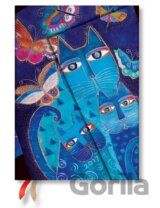 Paperblanks - diár Blue Cats & Butterflies 2017