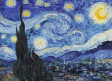 Dřevěné puzzle Art Vincent van Gogh Hvězdná noc