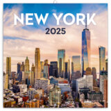 Nástenný poznámkový kalendár New York 2025