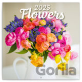 Nástenný poznámkový kalendár Flowers (Kvety) 2025