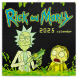 Nástenný poznámkový kalendár Rick a Morty 2025