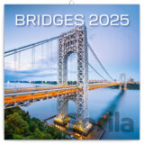 NOTIQUE Nástenný poznámkový kalendár Bridges (Mosty) 2025