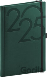 NOTIQUE Týždenný diár Ajax 2025, zelený, 15 x 21 cm