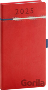 NOTIQUE Vreckový diár Tomy 2025, (červeno-modrý)