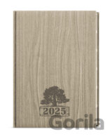 Diář 2025 denní Ctirad s výsekem A5 Wood světle hnědá
