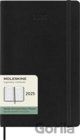 Moleskine – 12-mesačný týždenný horizontálny diár 2025 - čierny