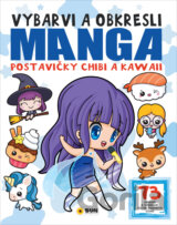 Vybarvi a obkresli: Manga - postavičky Chibi a Kawaii