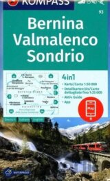 Bernina, Valmalenco, Sondrio 1:50 000 / turistická mapa KOMPASS 93