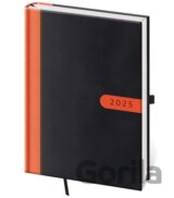 Diář 2025 Bora týdenní A5 černo/oranžová