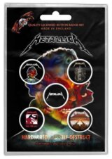 Set 5 odznakov Metallica: Hardwired To Self-Destruct