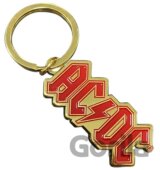 Prívesok na kľúče AC/DC: Červeno-zlaté logo