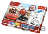 Color Puzzle Cars in the desert