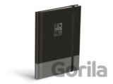 Týdenní diář 2025 PU black/gray s gumkou