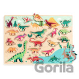 Dinosaury: puzzle drevené