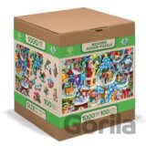 Wooden City Puzzle Vánoční koule