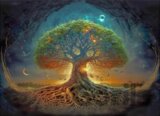 Dřevěné puzzle Strom života A2