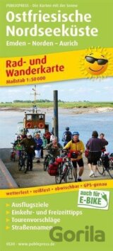 Východofríské pobřeží Severního moře, západní část 1:50 000 / cyklistická a turistická mapa