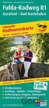 Fulda-Radweg, Gersfeld-Hann. Münden 1:50 000 / cyklistická mapa