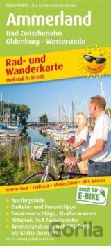 Ammerland, Bad Zwischenahn, Oldenburg-Westertede 1:50 000 / cyklistická a turistická mapa