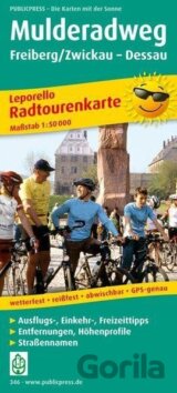Mulderadweg, Freiberg/Zwickau-Dessau 1:50 000 / cyklistická mapa