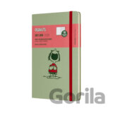 Moleskine – 18-mesačný plánovací zápisník Snoopy zelený 2017/2018