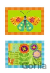 Obojstranné puzzle: Motýľ a kvety