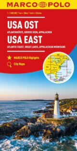 USA východ 1:2 000 000 -  Pobřeží Atlantiku, Velká jezera, Pobřeží Atlantiku, Velká jezera / mapa