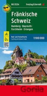 Francké Švýcarsko, Bamberg-Bayreuth, Forchheim-Erlangen 1:100 000 / cyklistická mapa