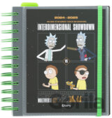 Plánovací denný školský diár 2024/2025 Rick And Morty s samolepkami, záložkami a obálkou