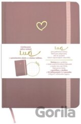 Notes Luxi tečky A5 lamino starorůžová