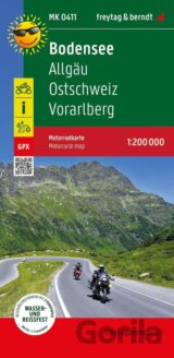 Bodamské jezero 1:200 000 / motocyklová mapa