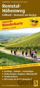 Remstal-Höhenweg, Fellbach-Remseck am Neckar 1:35 000 / turistická mapa