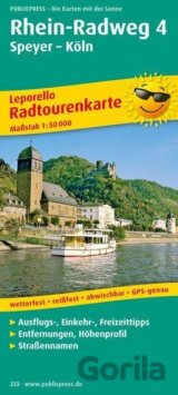 Rýnská cyklostezka 4, Speyer-Kolín nad Rýnem 1:50 000 / cyklistická mapa