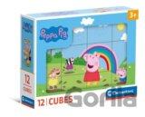 Obrázkové kostky Peppa Pig 12 ks