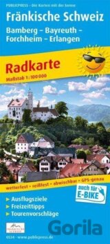 Francké Švýcarsko, Bamberg-Bayreuth, Forchheim-Erlangen 1:100 000 / cyklistická mapa