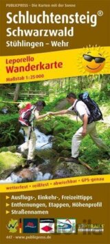 Stezka Schwarzwaldskou soutěskou, jez Stühlingen 1:25 000 / turistická mapa