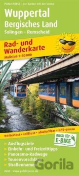 Wuppertal-Bergisches Land, Solingen-Remscheid 1:50 000 / cyklistická a turistická mapa