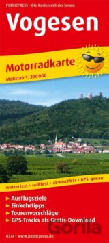 Vogesen 1:200 000 / motocyklová mapa