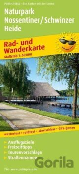 Přírodní park Nossentiner/Schwinzer Heide 1:50 000 / cyklistická a turistická mapa